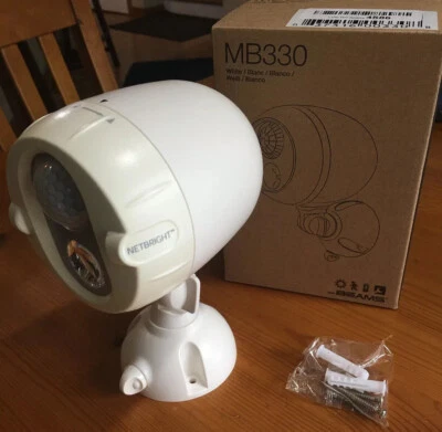 Mr Beams Netbright Wireless LED Spotlight, Motion Sensor, Photocell, White MB330 - Image 1 of 4