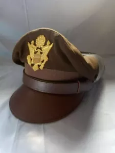 WW2 USA Military Army Officer Visor Hat Caps WWII Reproduction All Sizes - Picture 1 of 5