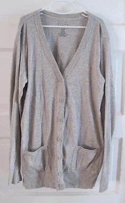 LL Bean Niños Gris Jersey Tejido Cárdigan Completo Abotonado Suéter Chaqueta Niñas XL 18 Foto 1 de 4