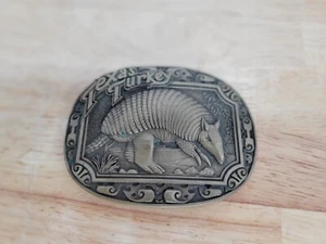 Armadillo Belt Buckle Texas Turkey Vintage 70s Award Design Medals Solid Brass - Picture 1 of 3