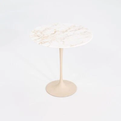 1960s Eero Saarinen for Knoll 20" Round Tulip Pedestal Side Table w/ Marble Top - Image 1 of 4
