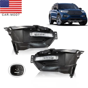 Bumper Fog Lights Driving Lamps Pair Left+Right Side For 2020-2021 Ford Explorer - Picture 1 of 10