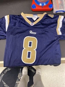 REEBOK NFL ST LOUIS LOS ANGELES LA RAMS Sam Bradford 8 Youth 14 16 jersey LARGE - Picture 1 of 9