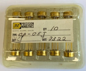 OP-05J PRÄZISIONSMONOLITHIK 8-PIN GOLDDOSE OP-AMP MILITÄRQUALITÄT NEU MENGE 10 - Bild 1 von 3