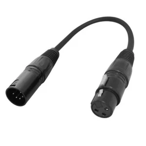 LEDJ 5 Pin XLR Male to 3 Pin XLR Female DMX Adapter 20cm - Picture 1 of 2
