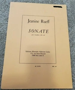 Sonate by Jeanine Rueff for Unaccompanied Alto Saxophone - Sheet Music - Picture 1 of 2