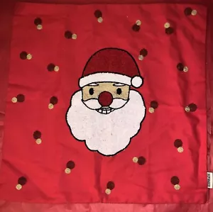 Santa Face Pillow Covers 2 pc set NWOT 18x18 Zipper New Sofamate FUN! - Picture 1 of 4