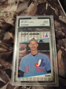 1989 Randy Johnson -  Fleer Pitcher Expos #381 Mint 10