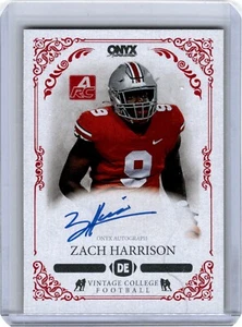 2023 Onyx Competitors AUTOMÁTICO TINTA AZUL ZACH HARRISON Falcons OHIO ESTADO Buckeyes - Imagen 1 de 2
