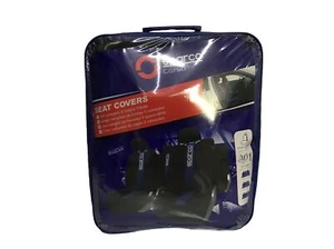 Sparco Covers SPC 1011 Blue Black Front Rear Slight Mark On Back Seat Photos - Picture 1 of 10