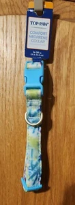 Top Paw Comfort Neopren Batik Medium Halsband 14-20" mit 6 Fuß. Passende Leine - Bild 1 von 1