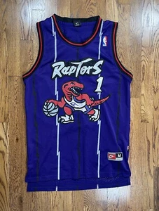 Nike NBA Toronto Raptors Jersey Tracy Mcgardy #1 Purple Dinosaur Mens Size M - Picture 1 of 5
