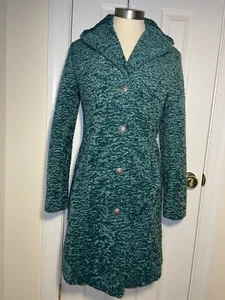 Donna Salyers Fabulous Furs Women's Faux Fur Knee-Length Coat Jacket Sz XS Jade - Picture 1 of 8