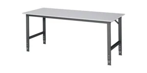 RAU Werktisch Tom B2000xT800xH760-1080mm Arbeitsplatte Melamin Gestell anthra... - Bild 1 von 1