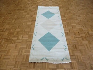 3'1 x 8'1 Runner Hand Knotted Geometric Modern Oushak Oriental Rug G12723 - Picture 1 of 9