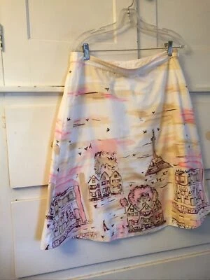 Falda Valerie Stevens City Print línea A talla 12 Foto 1 de 4