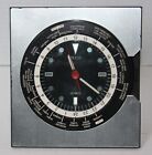 Vintage Picco Pqz101s Brushed Aluminum Quartz World Time Desk Clock