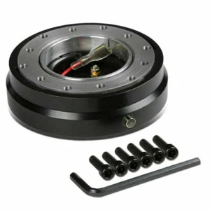 Black Universal Autos Steering Wheel Quick Release Hub Adapter Snap Off Boss Kit - Picture 1 of 7