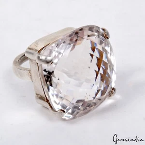 Enorme anillo de plata esterlina amatista de luz natural de 22,2 gramos pieza llamativa talla 7 EE. UU. - Imagen 1 de 14