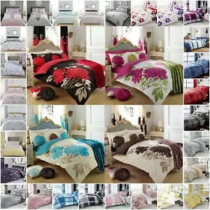 4 Pieces Complete Bedding Set Duvet Cover + 2 Pillowcase +1 Fitted Sheet - Picture 1 of 90