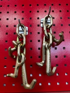2 PIECE R J T RTJ RJT Frame CHAIN HOOKS Auto Body Repair Tie Down Body Tool tow - Bild 1 von 9