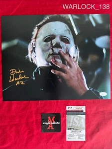 PHOTO 11x14 signée DICK WARLOCK ! MICHAEL MYERS ! HALLOWEEN ! H2 ! JSA ! HORREUR ! - Photo 1/1