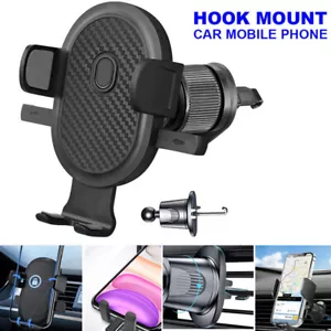Universal Hook Car Holder Mount Stand Bracket Air Vent Mobile Phone Clip Cradle - Picture 1 of 13