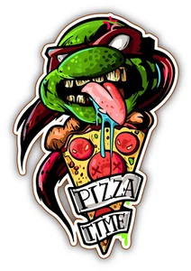 Pizza time Teenage Mutant Ninja Turtles 3M Sticker VINYL TRUCK MADE IN USA TMNT - Picture 1 of 2