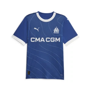 PUMA Om Crew Neck Soccer Away Replica Jersey Mens Blue 77133502 - Picture 1 of 2