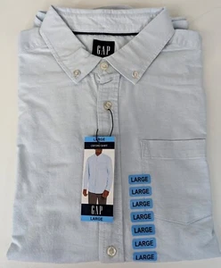 Men's GAP Blue Gray Green S M L Button Up Long Sleeve Oxford Shirt MSRP $49.95 - Picture 1 of 7