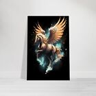 Pegasus Poster, Tiere Wandbild, Leinwand, Alu Bild, Mythologie, Fantasy, Pferd