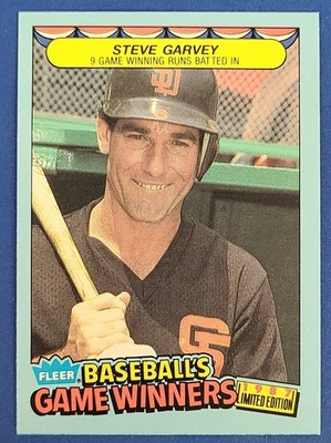 1987 Fleer Game Winners   #16 Steve Garvey  San Diego Padres Baseball Card A1 - Image 1 of 2