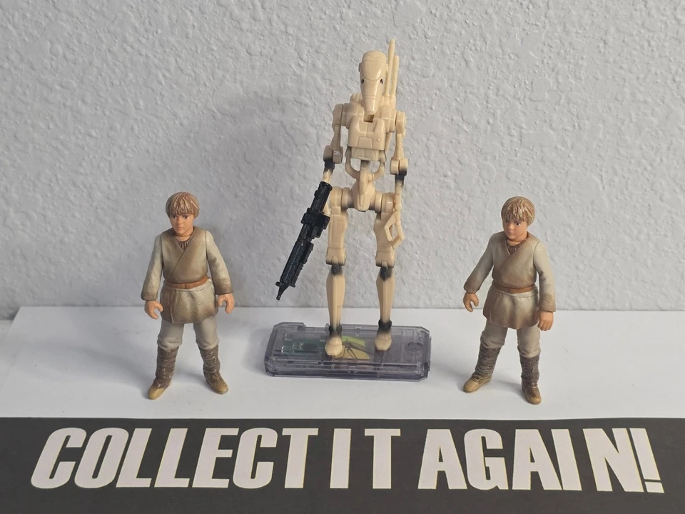 Star Wars 1999 Episodio 1 Droide de Batalla Limpio y 2 Anakins Colección 1 Suelto Foto 1 de 1