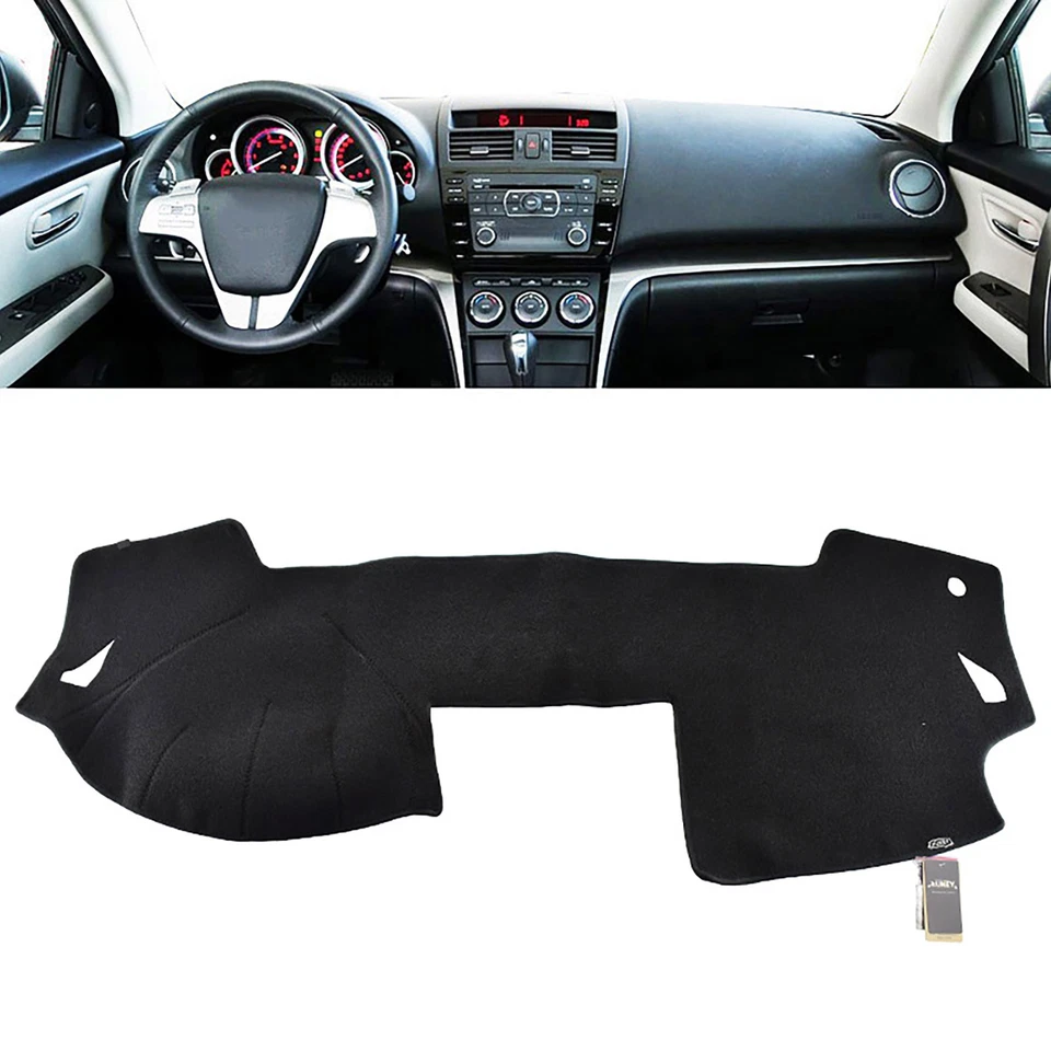 For Mazda 6 2009-2012 Black Leather Car Dashboard Cover Dash Protector Pad Mat . - Imagem 1 de 4