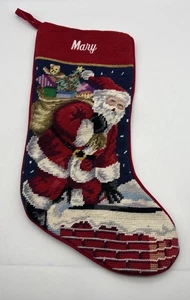 Vintage Nadelspitze Weihnachtsstrumpf mit Stickerei - MARY - Bild 1 von 14