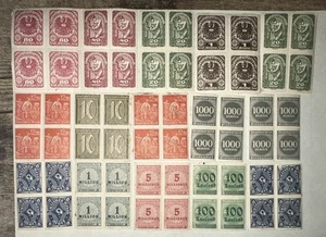 Large Lot of Mint German Stamps Blocks of 4 - Picture 1 of 1