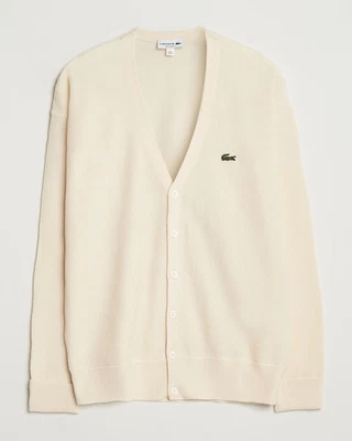 Lacoste Mens Wool Cardigan Lapland Cream Size 7 XXL Brand New With Tags - image 1 of 4