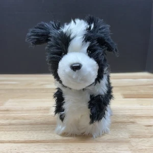 American Girl Saige's Dog Rembrandt BKC31 peludo blanco y negro mascota cachorro 2014 - Imagen 1 de 7