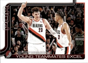 2025-26 Topps #289 Rip City Duo Shines: Young Teammates Excel - Imagen 1 de 2