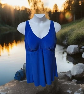 Princess Seam Swim Dress American Beach Maurices 1PC Soft Cups Swimsuit Plus 2X - Picture 1 of 13