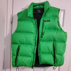 Polo Ralph Lauren RLX Performance Down Puffer Vest Mens Size XXL 2XL Neon Green - Picture 1 of 7
