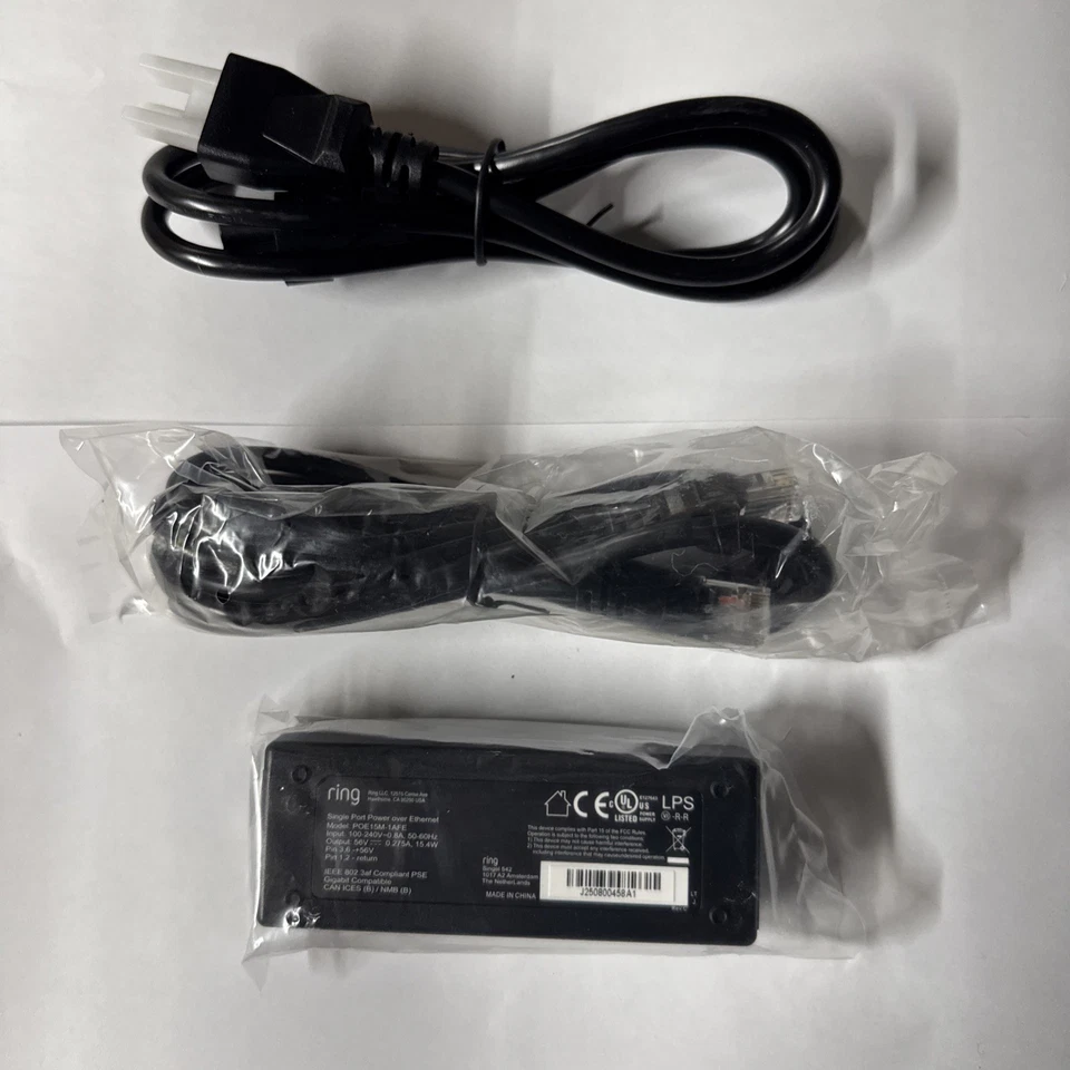 Ring POE15M-1AFE 56V 0.275A 15.4W PoE Injector Adapter 802.3af Compliant NEW - Image 1 of 1