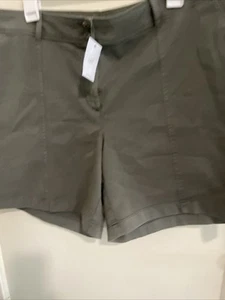 J Jill Shorts Baumwolle Stretch Taschen vorne flach grün Damen Übergröße 18 - Bild 1 von 8