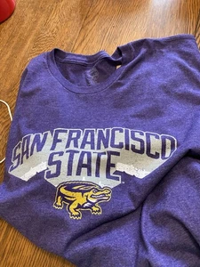 NWT NAVY BLUE SAN FRANCISCO STATE UNIVERSITY ALAGATORS T SHIRT SIZE 2XL - Picture 1 of 5