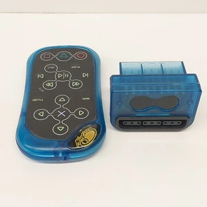 Mad Catz DVD Player Remote & Receiver Sony PlayStation2 PS2 Blue Retro Tested - Picture 1 of 5