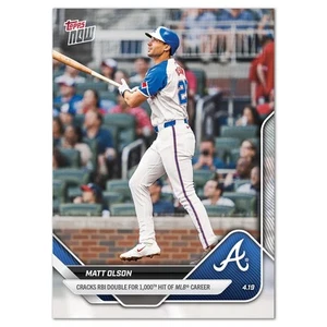 2025 Topps Now Matt Olson #90 Atlanta Braves - 1.000 Hits! - Bild 1 von 2