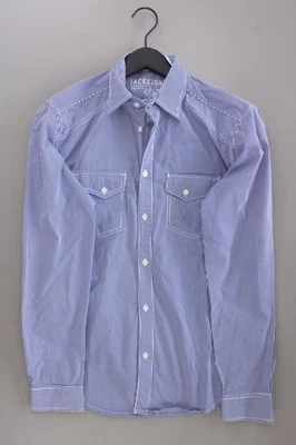✨ Jack & Jones camicetta per uomo taglia 46, S rigato blu di cotone ✨ - Immagine 1 di 4