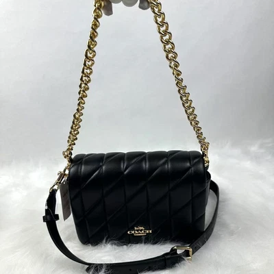 Coach Quinn Quilting Shoulder Crossbody Gold/Black CY663 NWT Authentic LAST ONE - Image 1 of 4