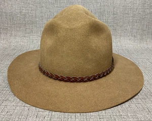 AKUBRA Stockman Cowboyhut Fell Filz 57 Made In Australia braunes Band - Bild 1 von 11
