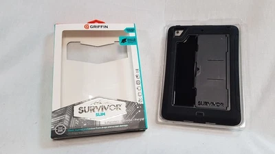 100% Genuine Griffin Survivor Slim Case Cover Stand For iPad Mini 1/2/3 Black - Image 1 of 4